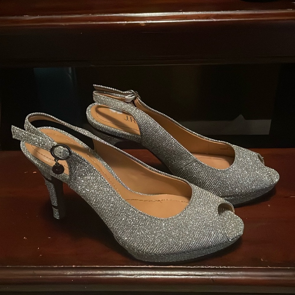 Onille Harlequin Peep Toe Slingback Pumps